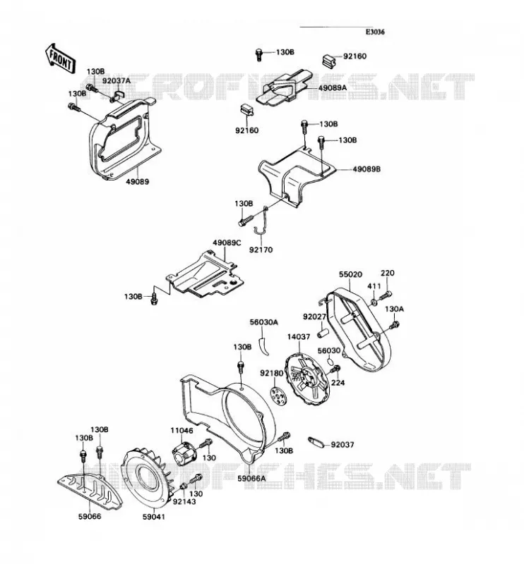 CAPOT MOTEUR Kawasaki SSV 540 no_year MULE 2010  KAF540-C1
