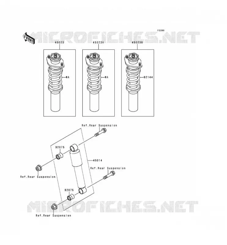 AMORTISSEUR Kawasaki SSV 620 no_year MULE 2510  KAF620-A2