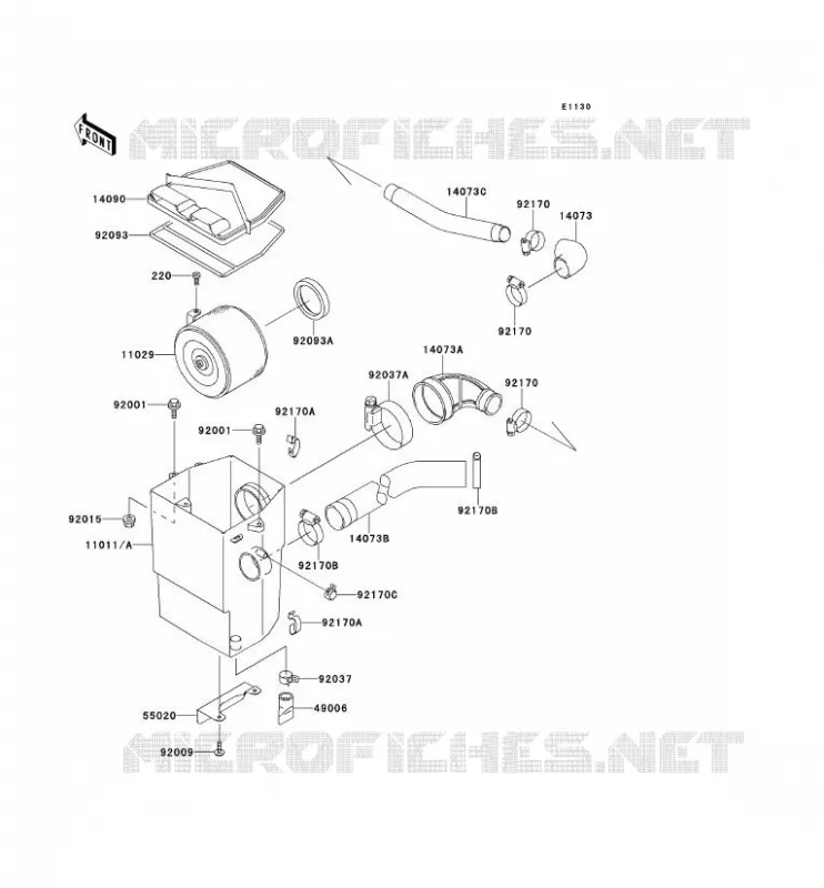 FILTRE A AIR Kawasaki SSV 620 no_year MULE 2510  KAF620-A2