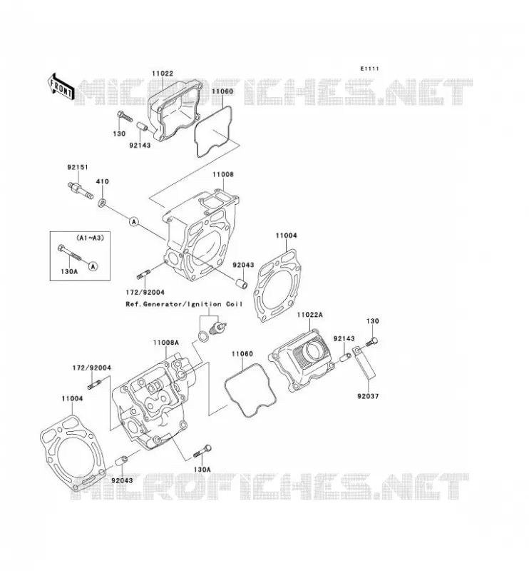 CULASSE Kawasaki SSV 620 no_year MULE 2510  KAF620-A3