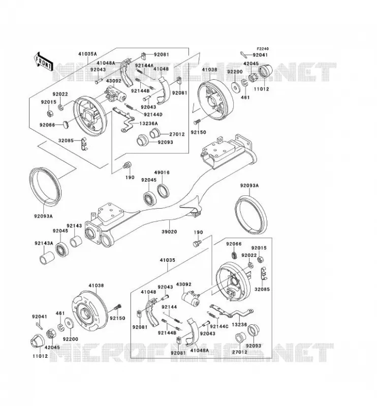 MOYEU ARRIERE/FREIN Kawasaki SSV 620 no_year MULE 2510  KAF620-A3