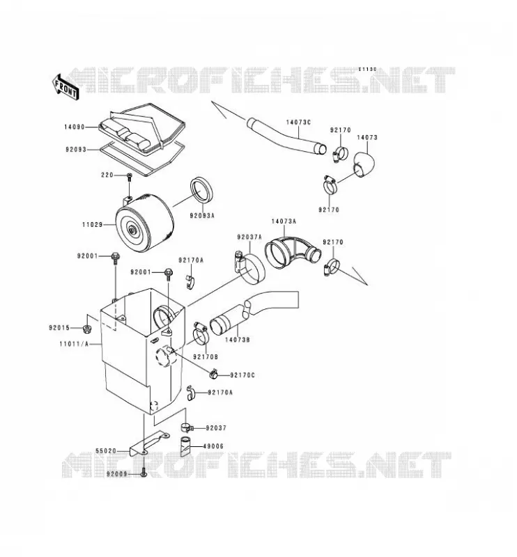 FILTRE A AIR Kawasaki SSV 620 no_year MULE 2510  KAF620-A4