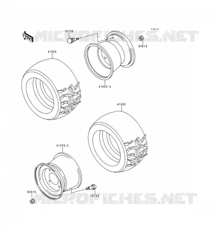 PNEUS Kawasaki SSV 620 no_year MULE 2510  KAF620-A4