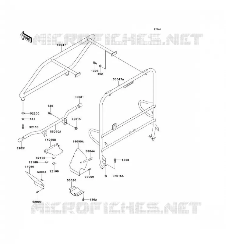 PROTECTION/CHASSIS CAB Kawasaki SSV 620 no_year MULE 2510  KAF620-A5
