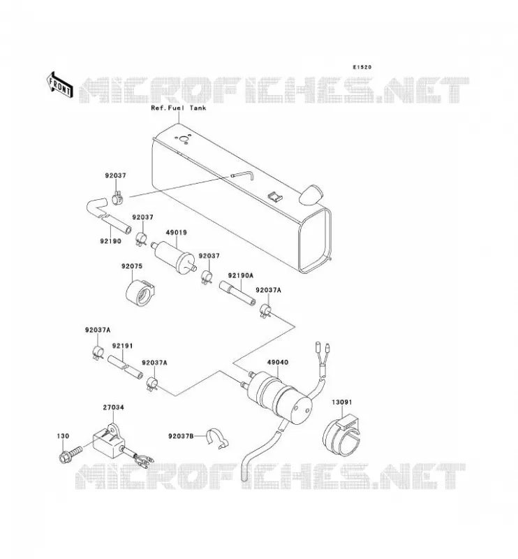 POMPE A ESSENCE Kawasaki SSV 620 no_year MULE 2510  KAF620-A5