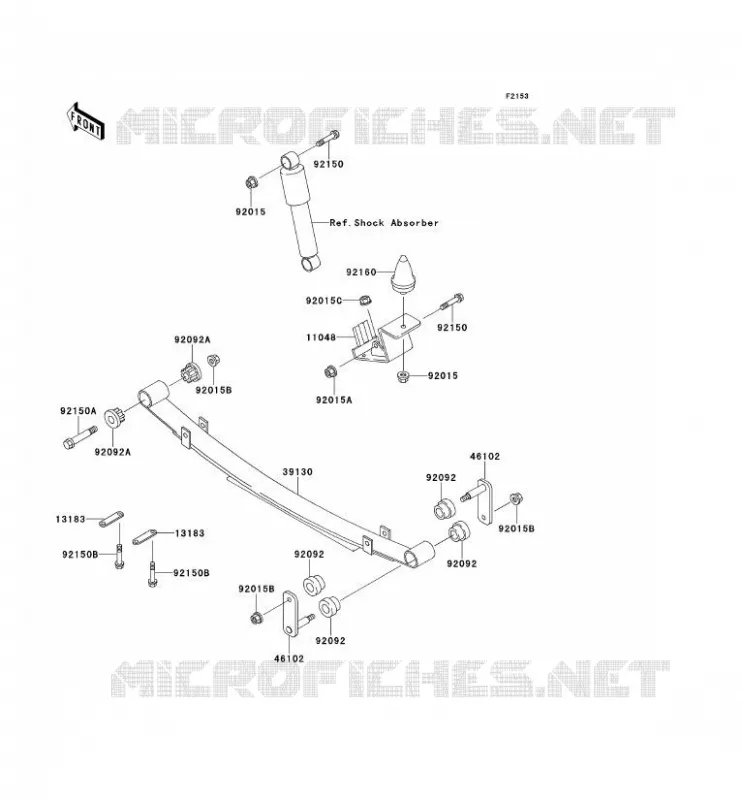SUSPENSION ARRI&Egrave;RE Kawasaki SSV 620 no_year MULE 2510  KAF620-A5