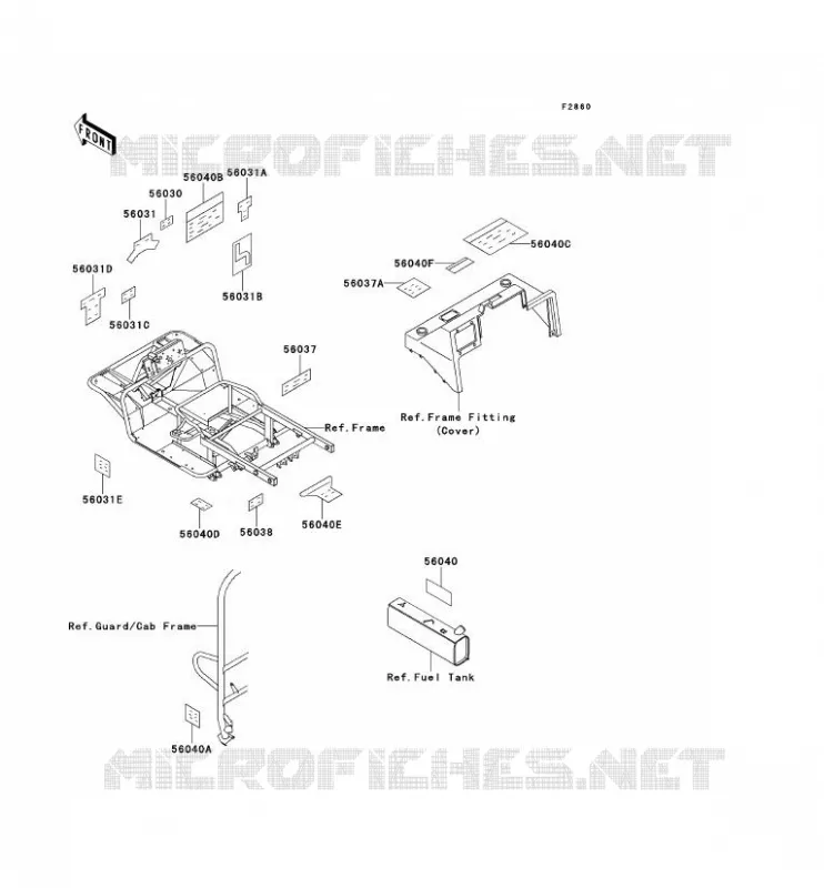 LABEL Kawasaki SSV 620 no_year MULE 2520  KAF620-B4