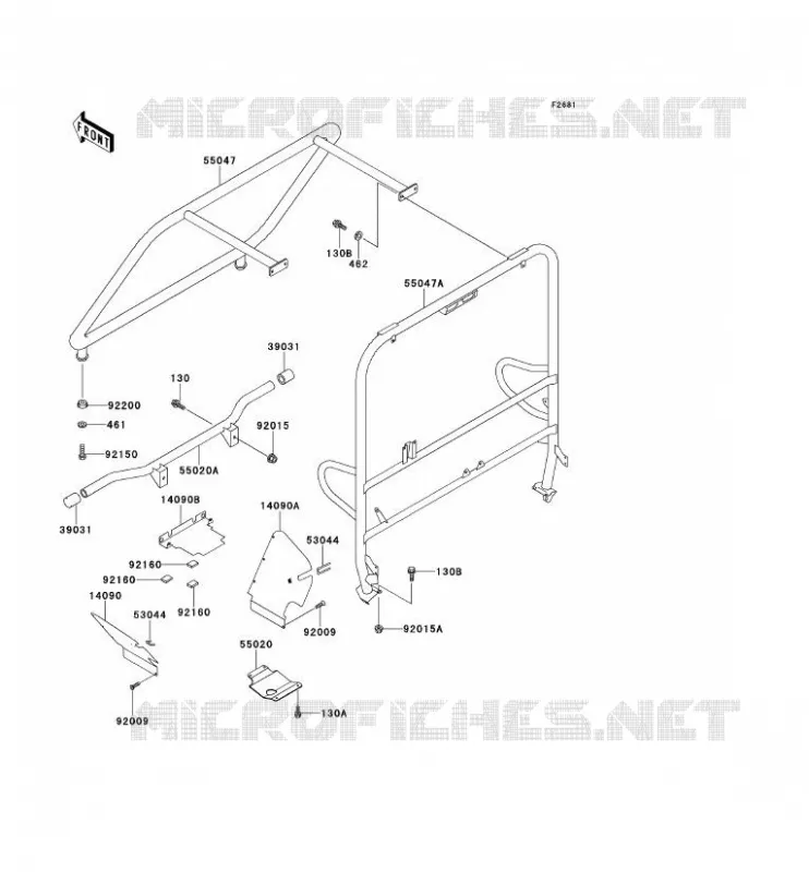 PROTECTION/CHASSIS CAB Kawasaki SSV 620 no_year MULE 2520  KAF620-B4