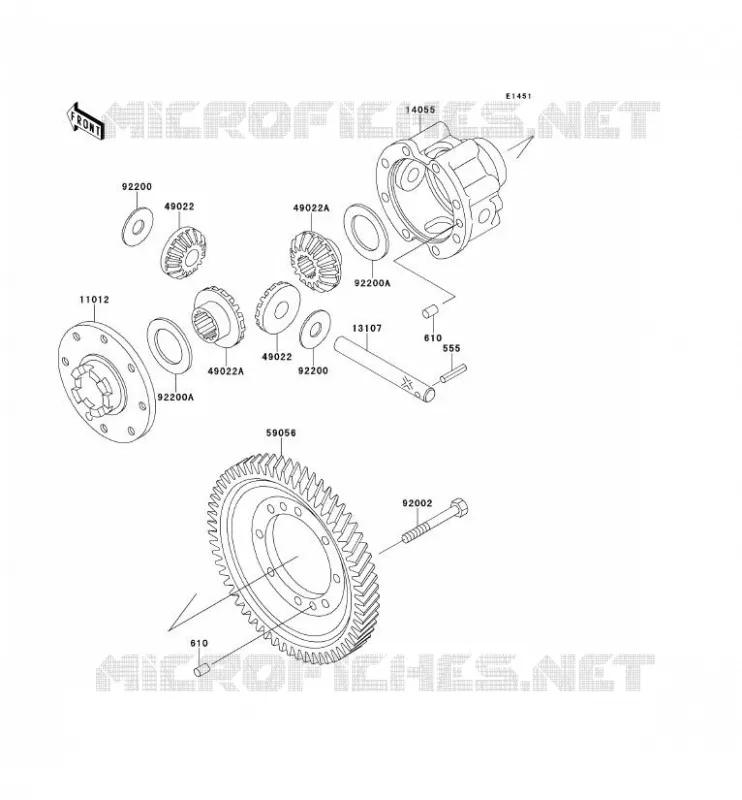 DIFFERENTIEL Kawasaki SSV 620 no_year MULE 2520  KAF620-B5