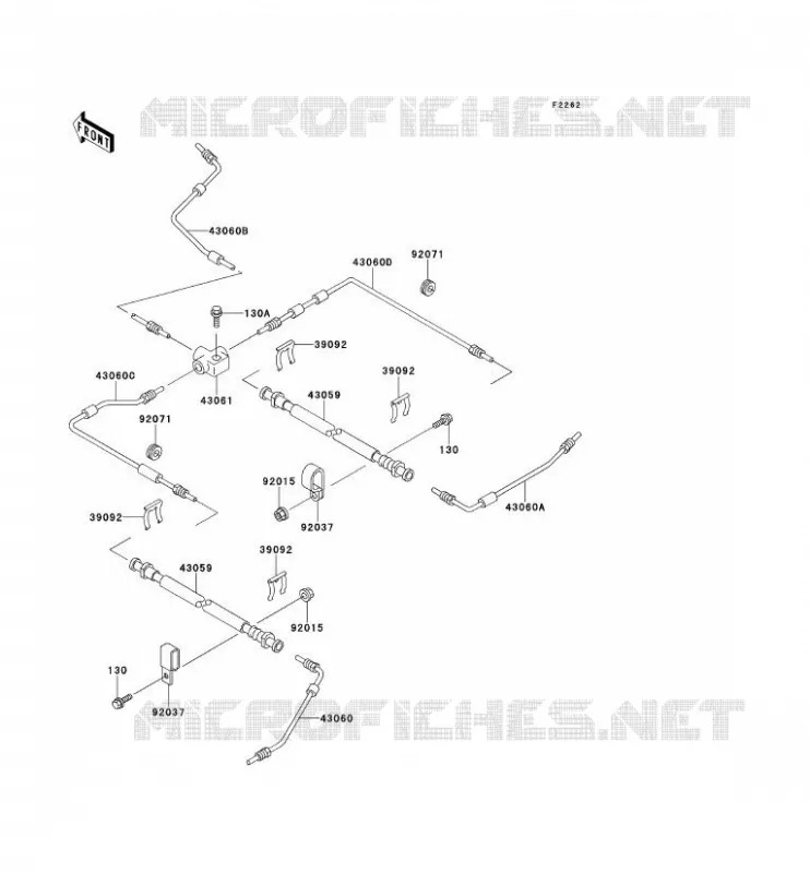 DURITE DE FREIN Kawasaki SSV 620 no_year MULE 2520  KAF620-B6