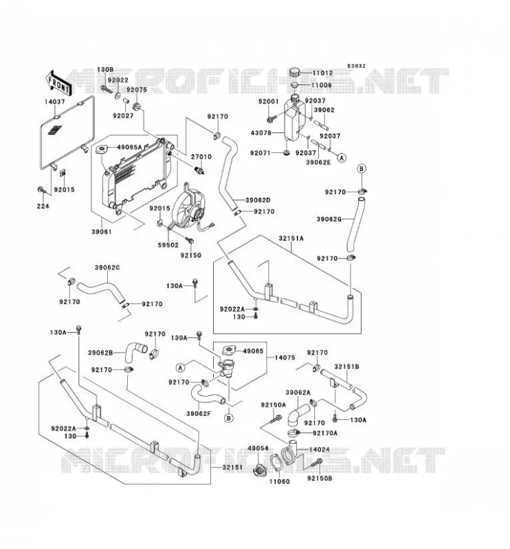 RADIATEUR Kawasaki SSV 620 no_year MULE 2520  KAF620-B6