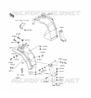 GARDE BOUE AVANT pour Kawasaki MULE 2500 1995