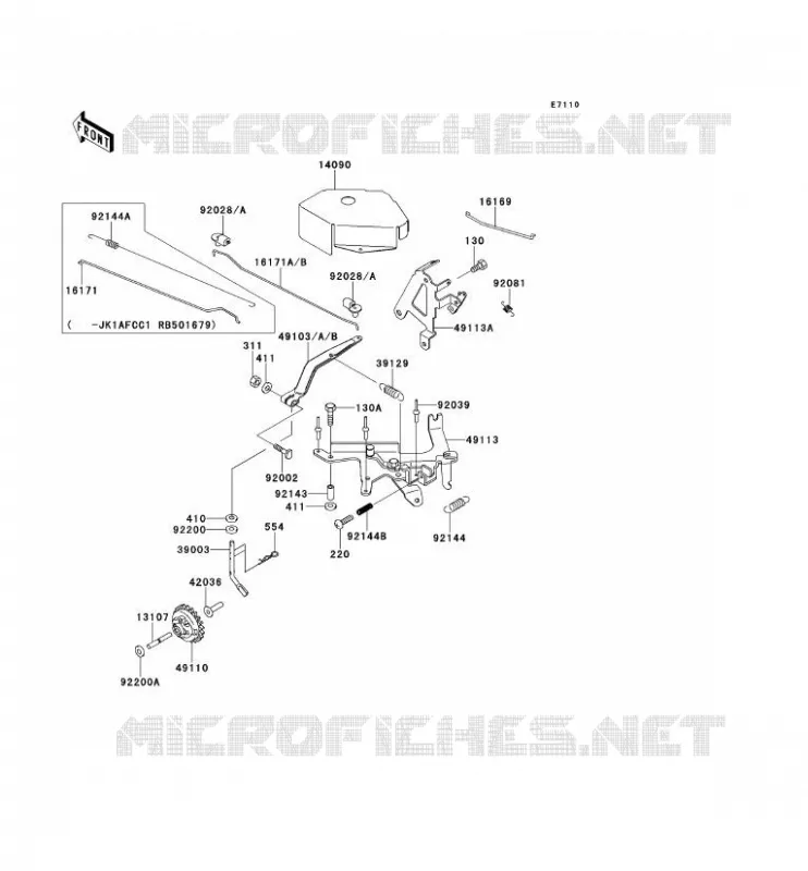 CONTROLE Kawasaki SSV 620 no_year MULE 2500  KAF620-C1