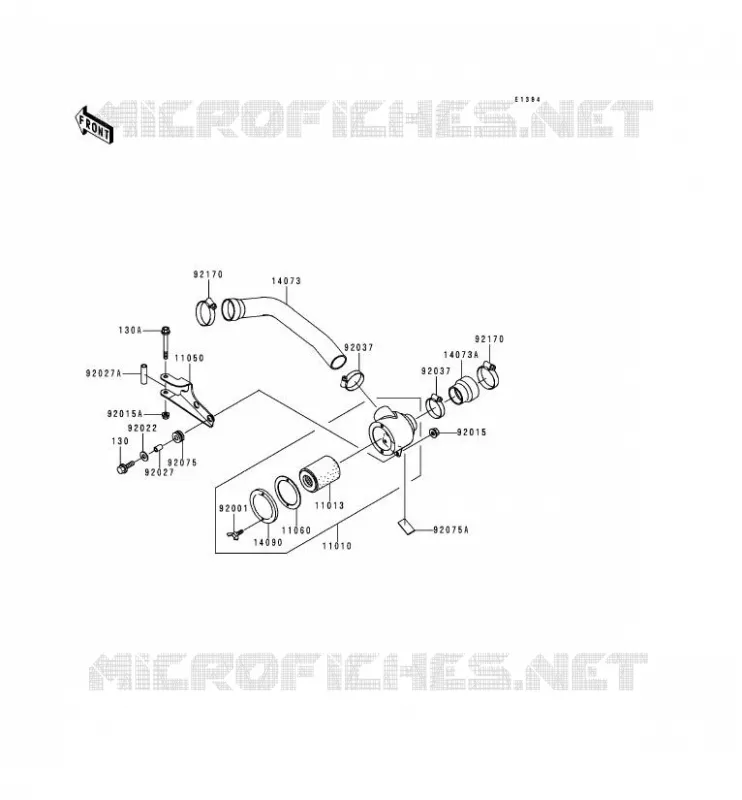 FILTRE A AIR - CONVERTISSEUR Kawasaki SSV 620 1996 MULE 2500  KAF620-C2