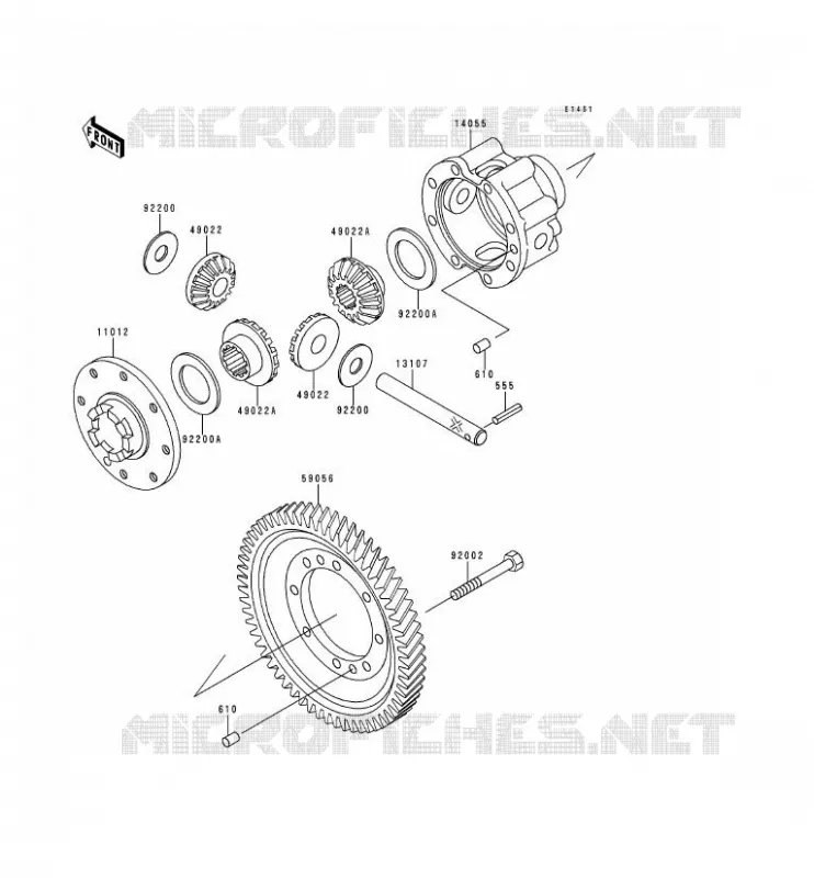DIFFERENTIEL Kawasaki SSV 620 1997 MULE 2500  KAF620-C3