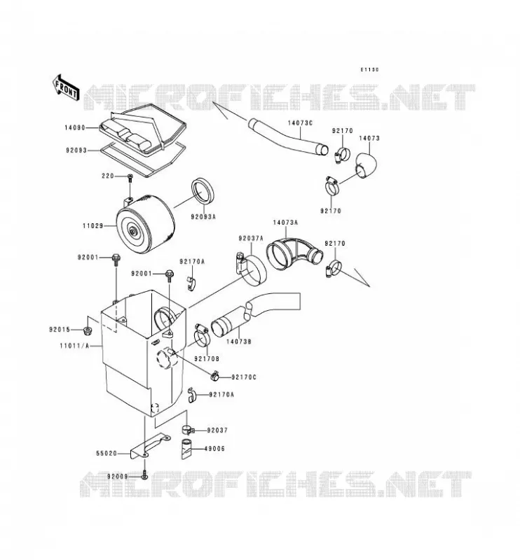 FILTRE A AIR Kawasaki SSV 620 1997 MULE 2500  KAF620-C3