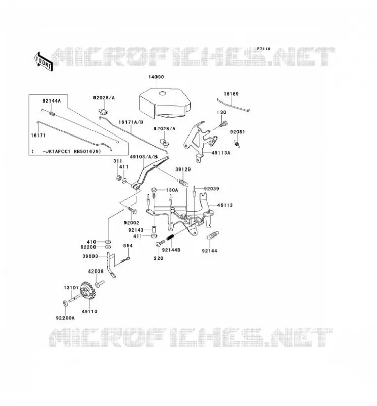 CONTROLE Kawasaki SSV 620 no_year MULE 2500  KAF620-C3