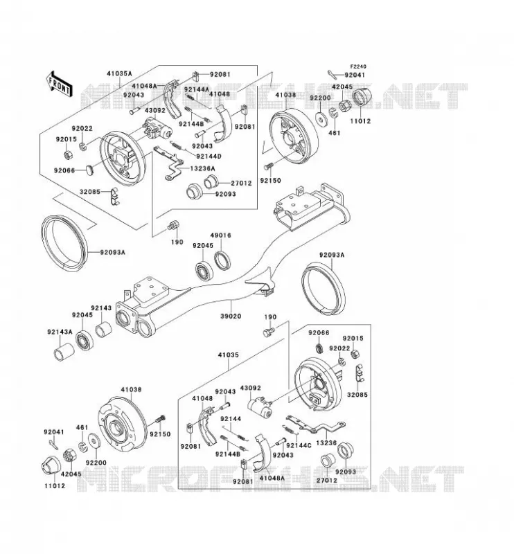 MOYEU ARRIERE/FREIN Kawasaki SSV 620 no_year MULE 2500  KAF620-C3