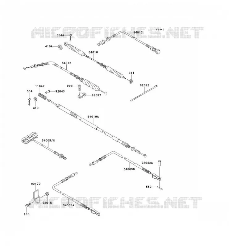 CABLES Kawasaki SSV 620 no_year MULE 2500  KAF620-C5