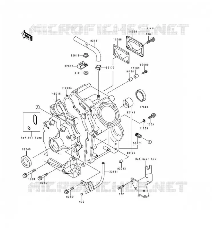 CARTER MOTEUR(S) Kawasaki SSV 620 2000 MULE 2500  KAF620-C6