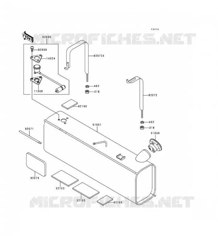 RESERVOIR CARBURANT Kawasaki SSV 620 2000 MULE 2500  KAF620-C6