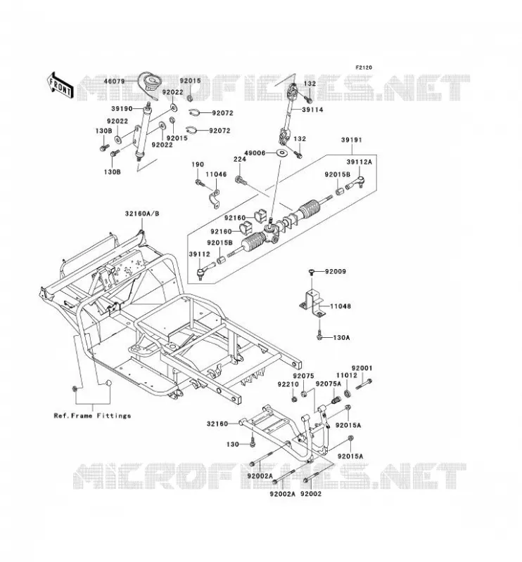 CH&Acirc;SSIS Kawasaki SSV 620 2002 MULE 3010 4X4  KAF620-E2