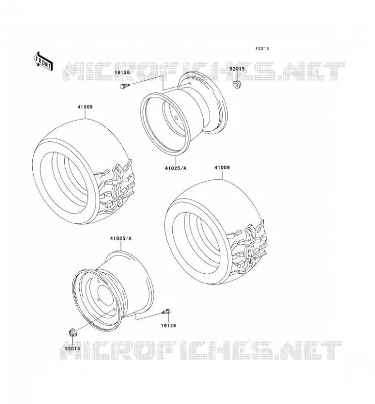 ROUE/PNEUS Kawasaki SSV 620 no_year MULE 3010 4X4  KAF620-E2