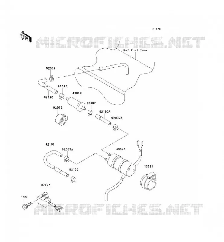 POMPE A ESSENCE Kawasaki SSV 620 no_year MULE 3010 4X4  KAF620-E4
