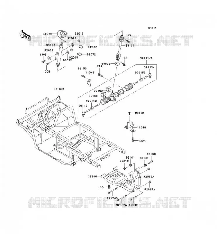 CH&Acirc;SSIS Kawasaki SSV 620 no_year MULE 3010 4X4  KAF620-E4