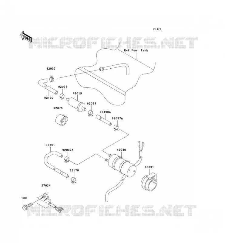 POMPE A ESSENCE Kawasaki SSV 620 no_year MULE 3010 4X4  KAF620-E5