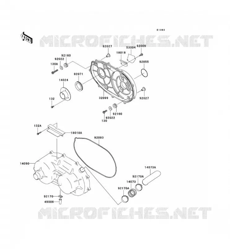 COUVERCLE CONVERTISSEUR/COURROIE Kawasaki SSV 620 no_year MULE 3010 4X4  KAF620-E5
