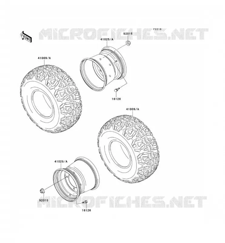 ROUE/PNEUS Kawasaki SSV 620 2006 MULE 3010 4X4  KAF620E6F
