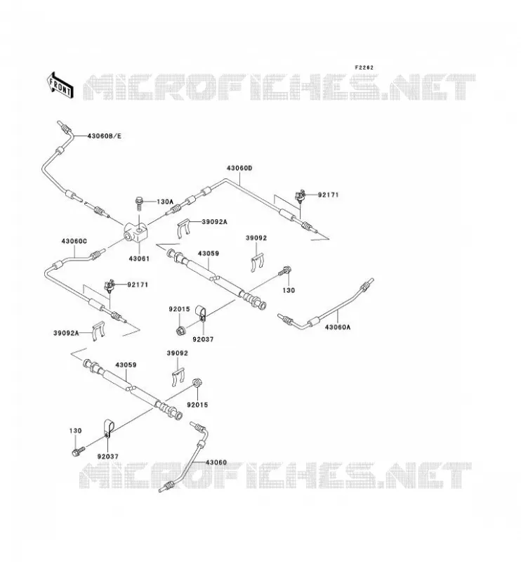 DURITE DE FREIN Kawasaki SSV 620 2007 MULE 3010 4X4  KAF620E7F