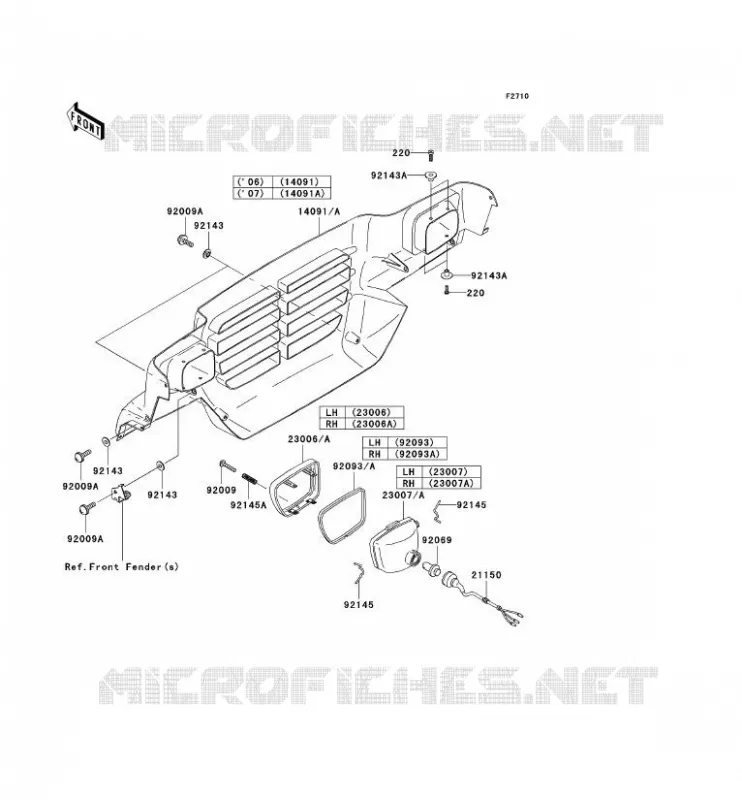 OPTIQUE(S) Kawasaki SSV 620 2007 MULE 3010 4X4  KAF620E7F