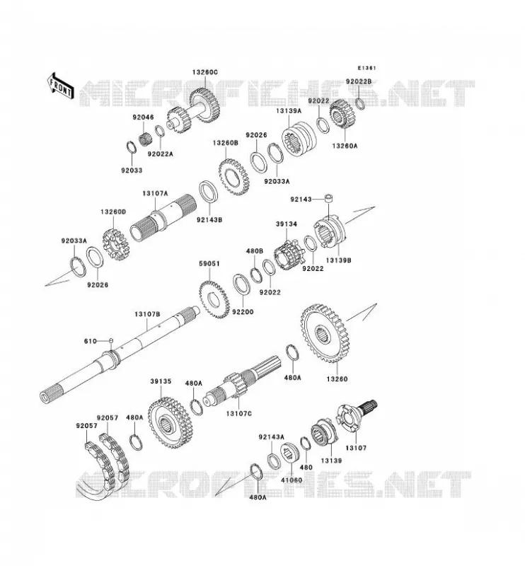 TRANSMISSION Kawasaki SSV 620 2007 MULE 3010 4X4  KAF620E7F