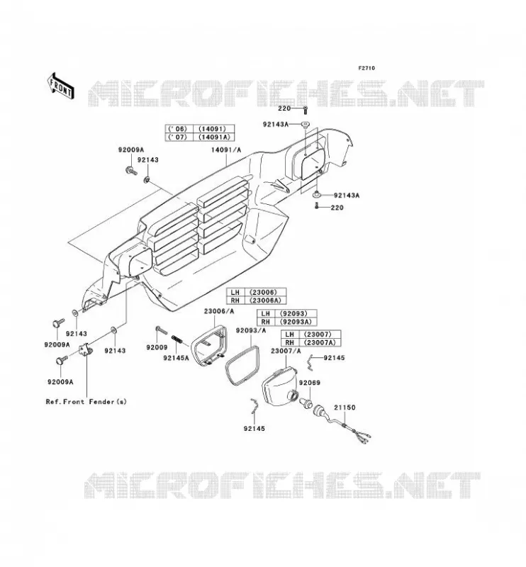 OPTIQUE(S) Kawasaki SSV 620 2008 MULE 3010 4X4  KAF620E8F