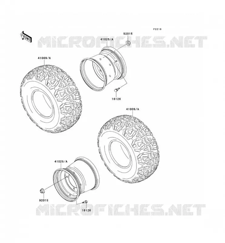 ROUE/PNEUS Kawasaki SSV 620 2008 MULE 3010 4X4  KAF620E8F