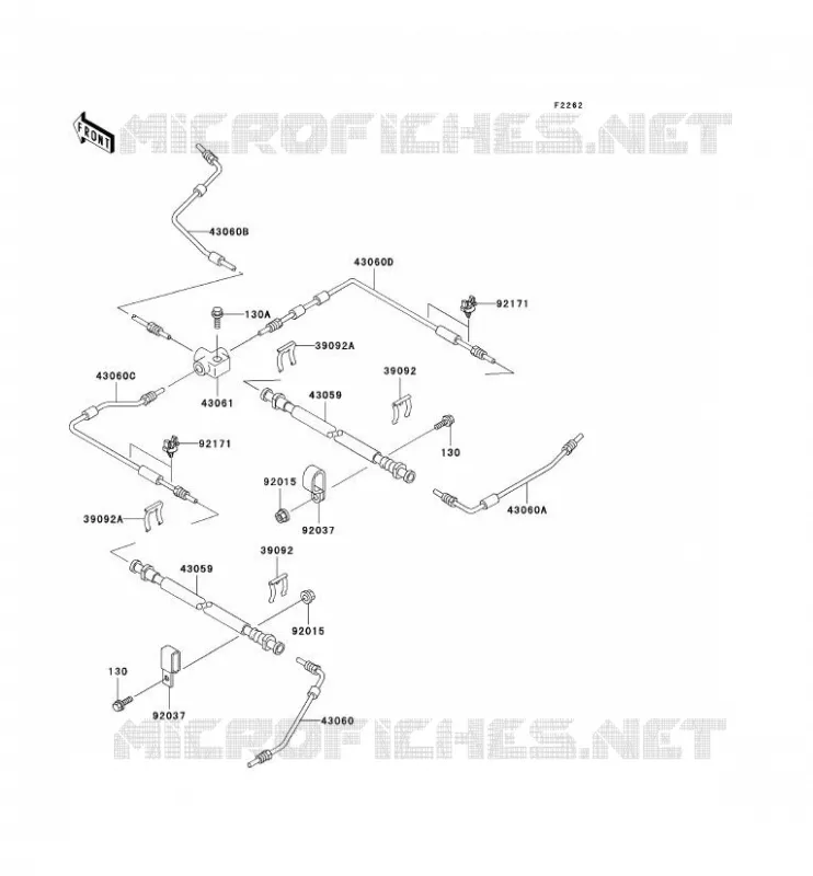 DURITE DE FREIN Kawasaki SSV 620 no_year MULE 3020  KAF620-F1
