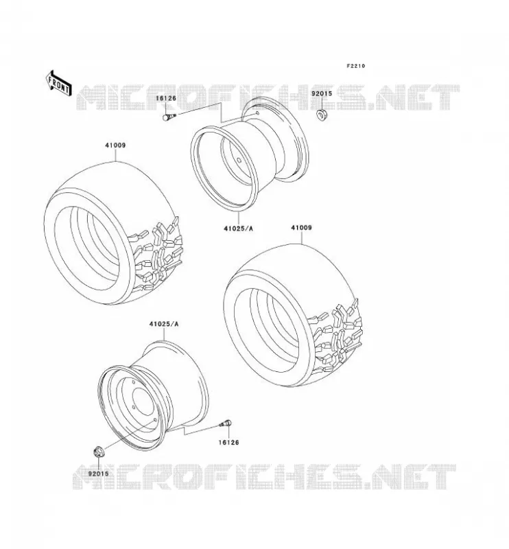 ROUE/PNEUS Kawasaki SSV 620 no_year MULE 3000  KAF620-G1