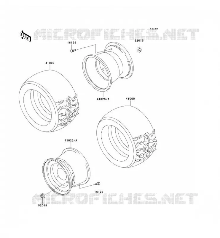 ROUE/PNEUS Kawasaki SSV 620 no_year MULE 3000  KAF620-G1