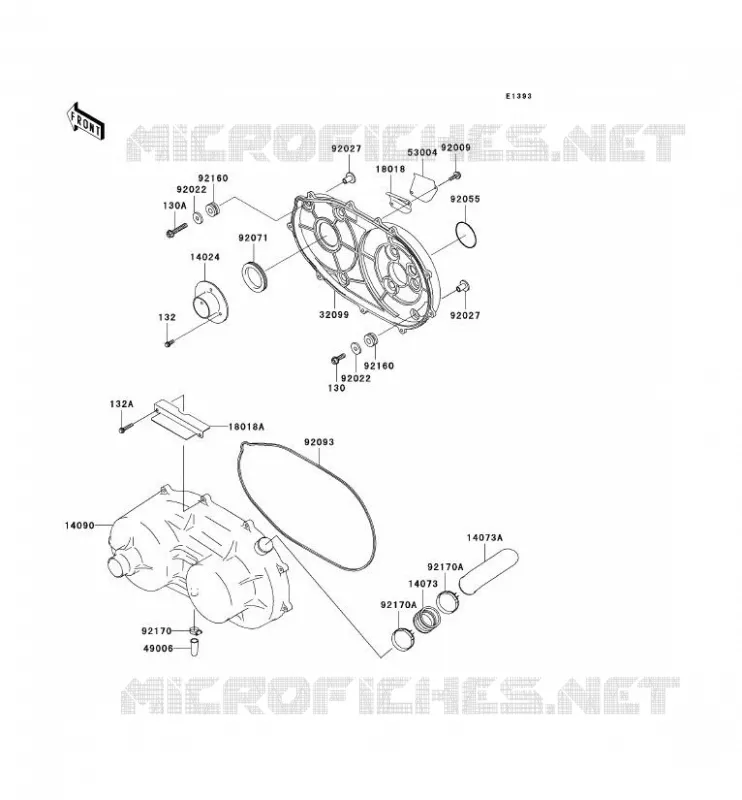 COUVERCLE CONVERTISSEUR/COURROIE Kawasaki SSV 620 2002 MULE 3000  KAF620-G2