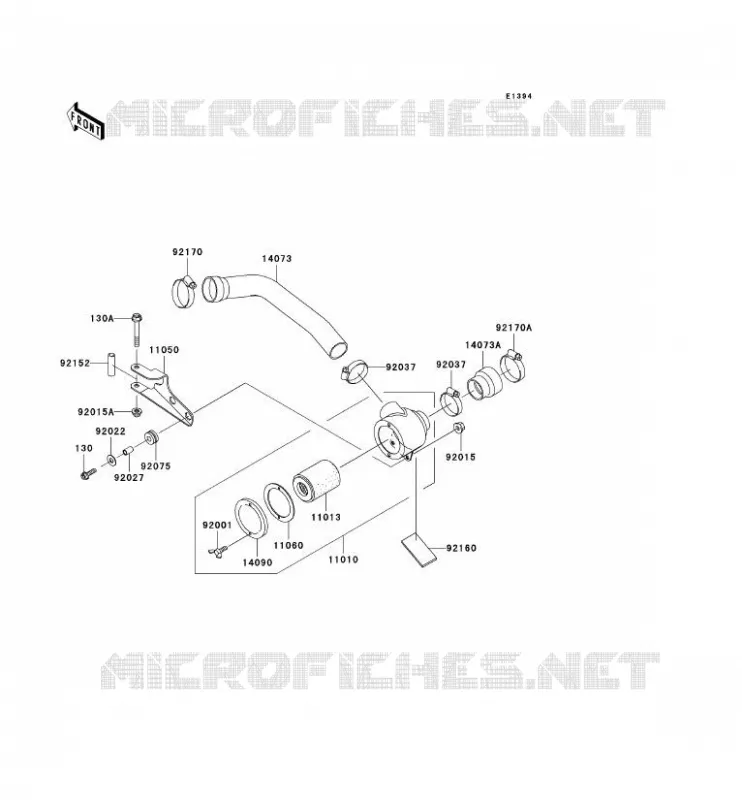 FILTRE A AIR - CONVERTISSEUR Kawasaki SSV 620 2002 MULE 3000  KAF620-G2