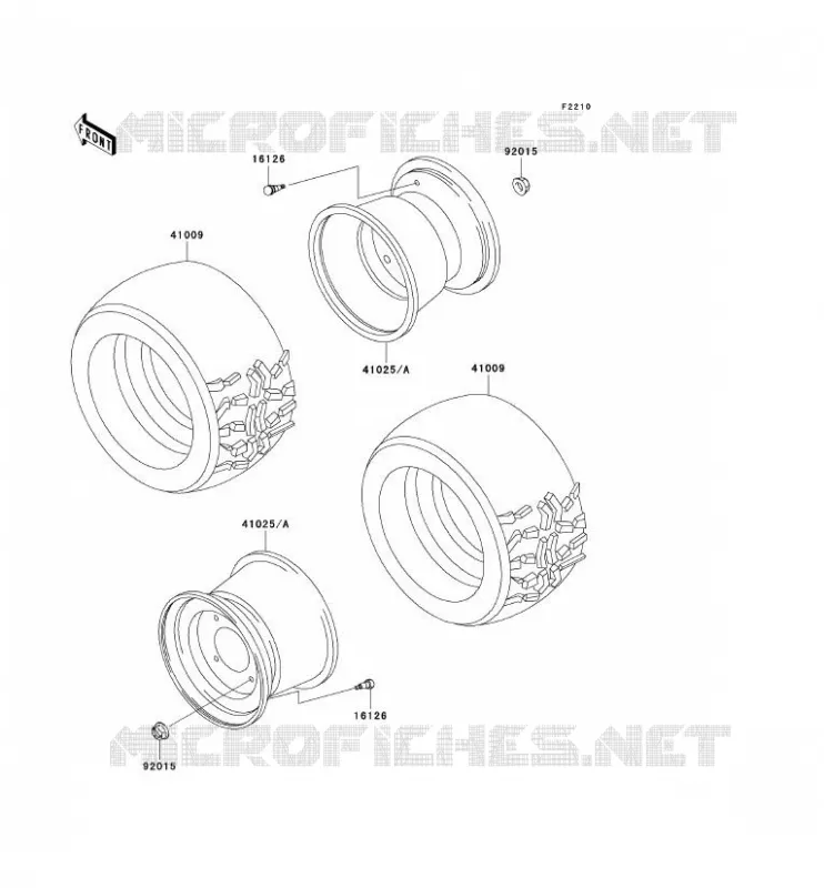 ROUE/PNEUS Kawasaki SSV 620 no_year MULE 3000  KAF620-G2