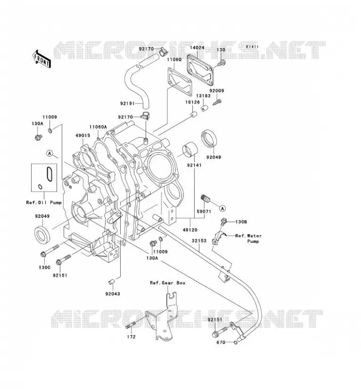 CARTER MOTEUR(S) Kawasaki SSV 620 2003 MULE 3000  KAF620-G3