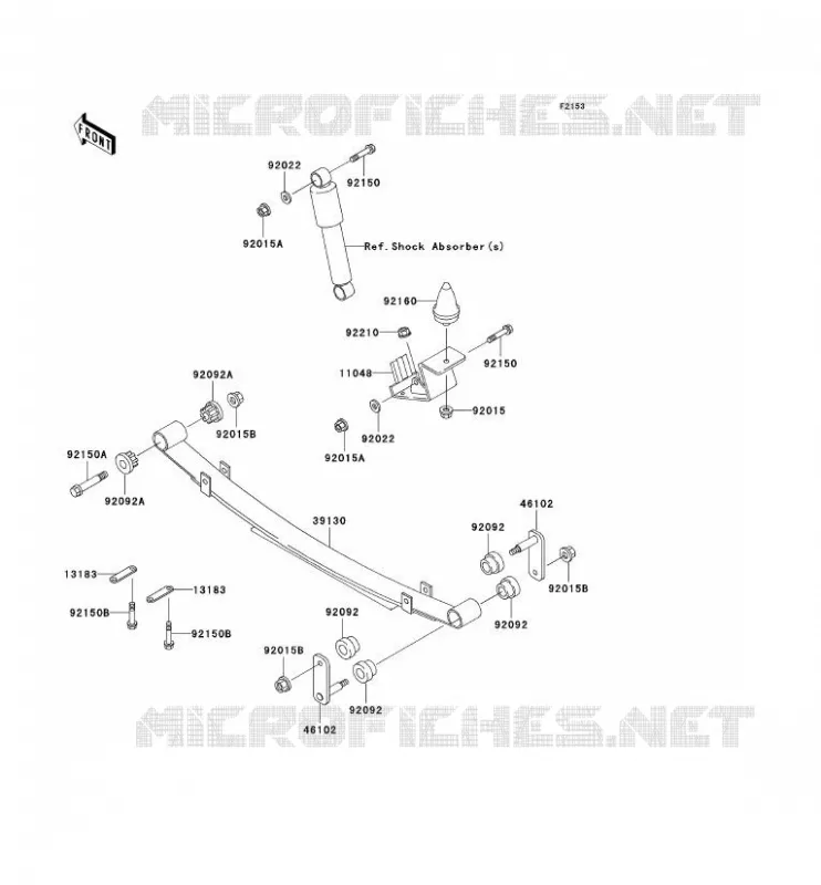 SUSPENSION ARRI&Egrave;RE Kawasaki SSV 620 2003 MULE 3000  KAF620-G3