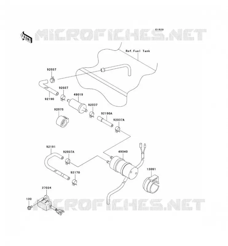 POMPE A ESSENCE Kawasaki SSV 620 2004 MULE 3000  KAF620-G4