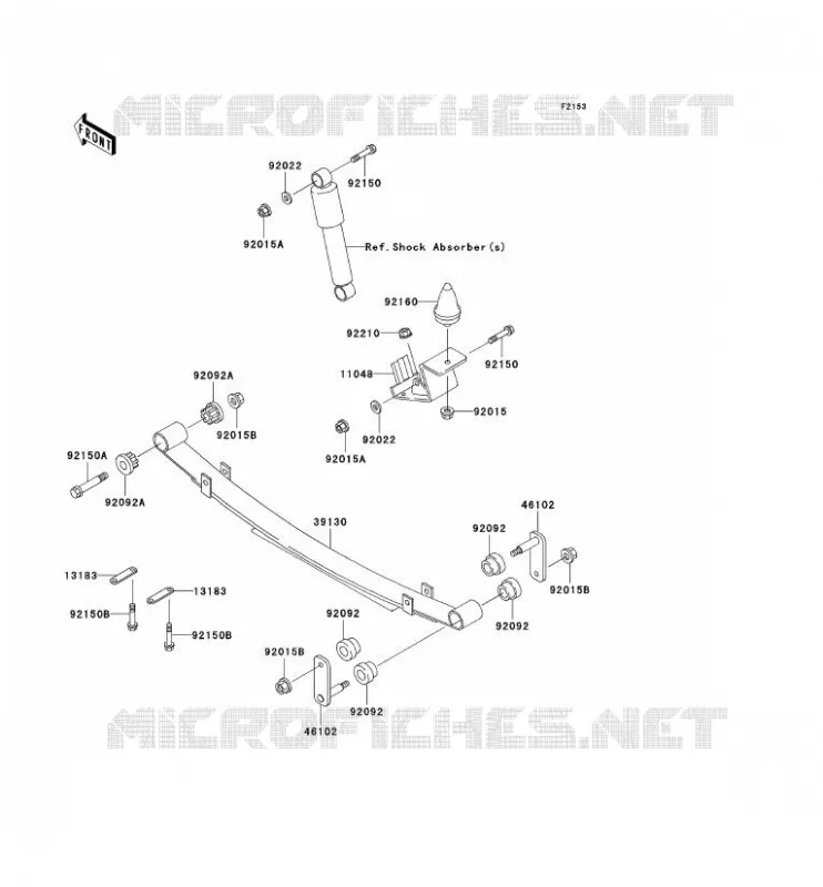 SUSPENSION ARRI&Egrave;RE Kawasaki SSV 620 2004 MULE 3000  KAF620-G4