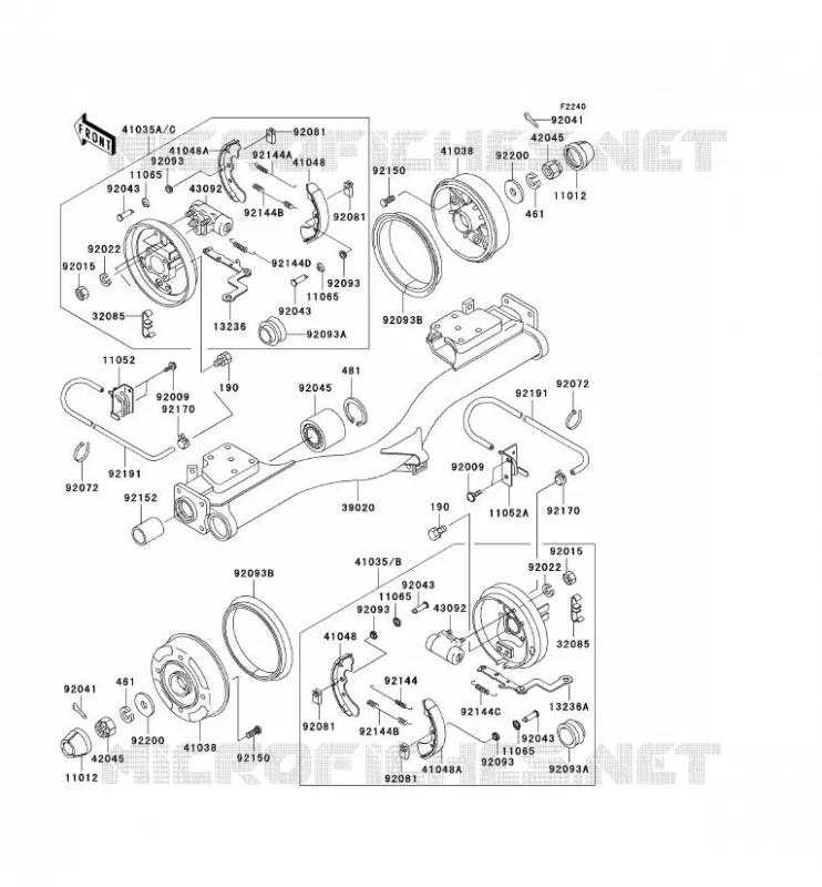 MOYEU ARRIERE/FREIN Kawasaki SSV 620 no_year MULE 3000  KAF620-G4