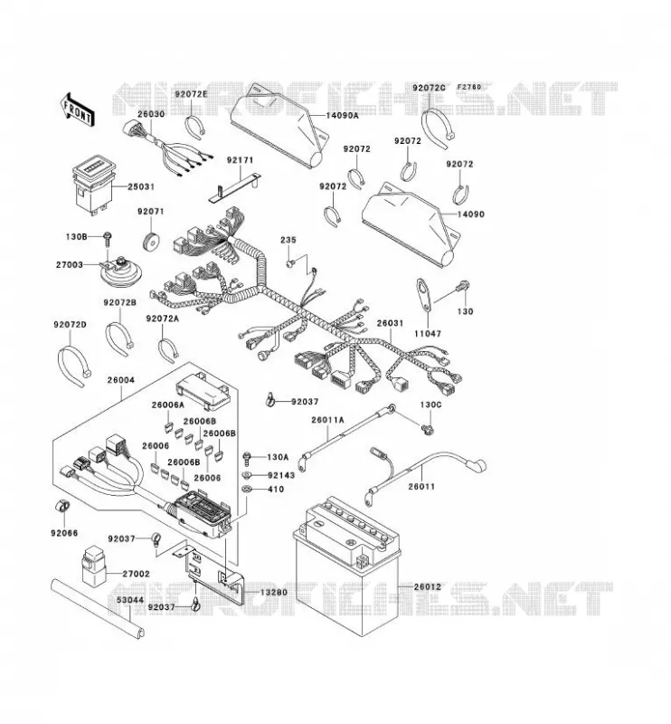 CHASSIS EQUIPMENT ELECTRIQUE Kawasaki SSV 620 2006 MULE 3000  KAF620G6F