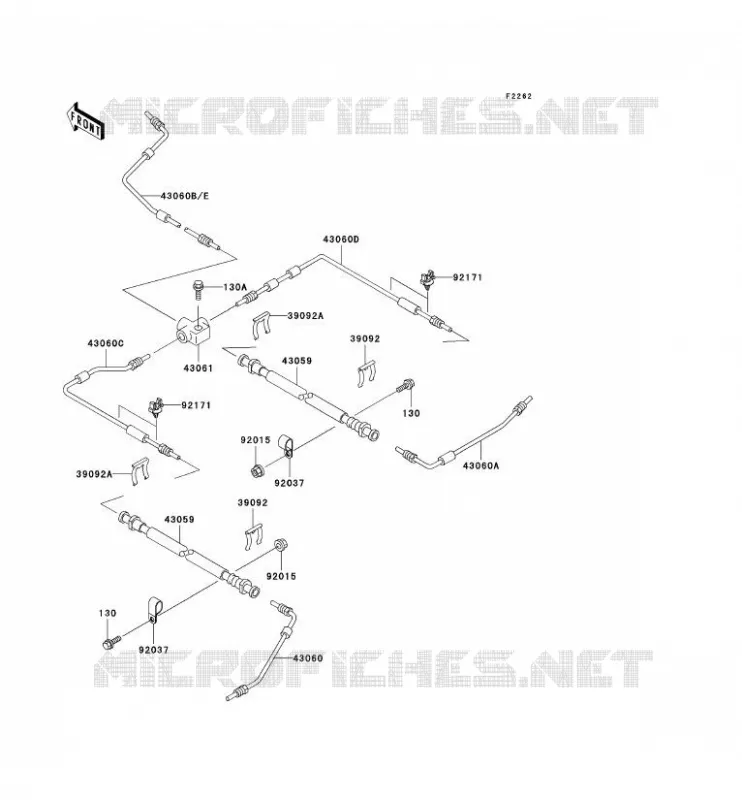 DURITE DE FREIN Kawasaki SSV 620 2007 MULE 3000  KAF620G7F